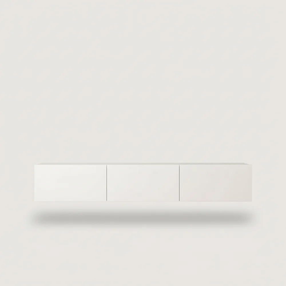 Avis meuble TV suspendu Pary 180cm blanc