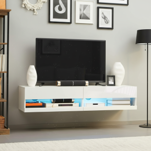 Avis meuble TV suspendu HOMCOM 150 cm blanc