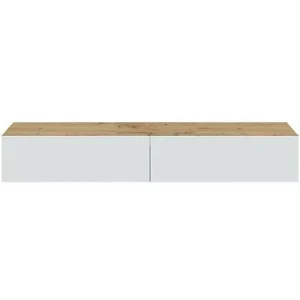 Avis meuble TV suspendu Ventemeublesonline Kaway 180 cm blanc et chêne