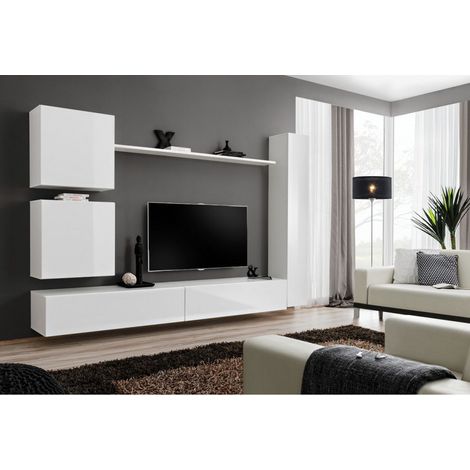 Avis ensemble meuble TV mural AC-DECO Switch VIII 280 cm blanc