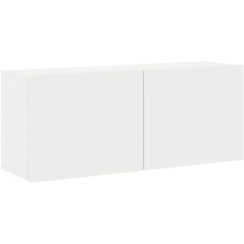 Vue 2 du meuble TV suspendu Les Tendances 100 cm blanc