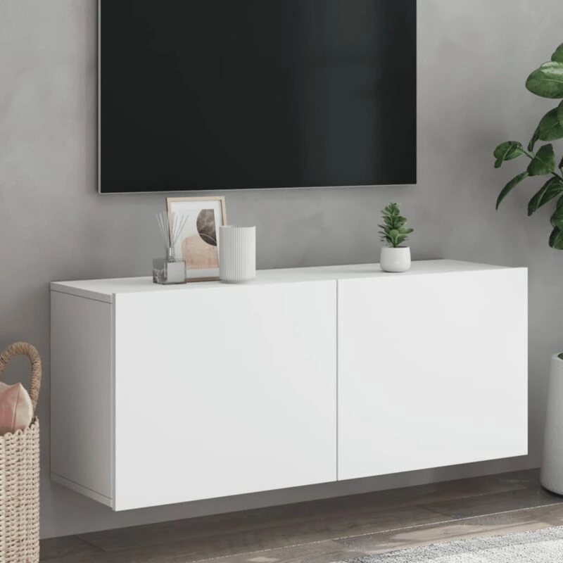 Avis meuble TV suspendu Les Tendances 100 cm blanc