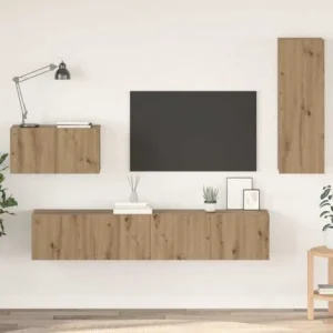 Meuble TV mural Design In 200 cm chêne artisanal image principale