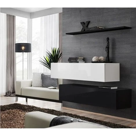 Avis meuble TV suspendu Ac-Deco Switch SB II blanc et noir