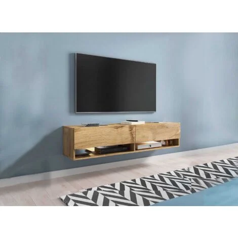 Avis meuble TV suspendu Deco In Paris Romane XL 140 cm chêne