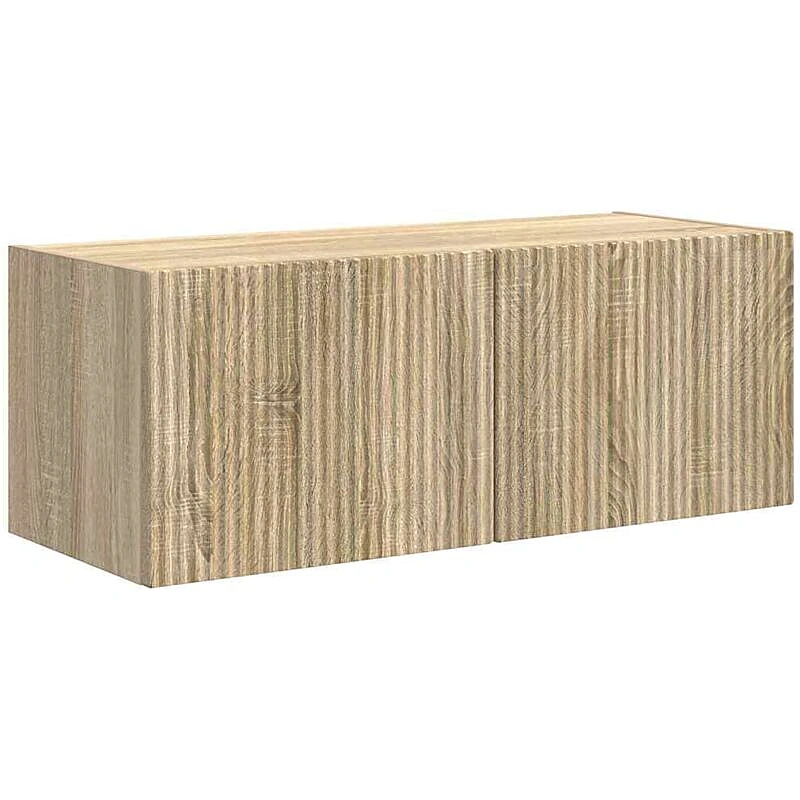 Vue 2 du meuble TV suspendu Maison Chic 60 cm sonoma