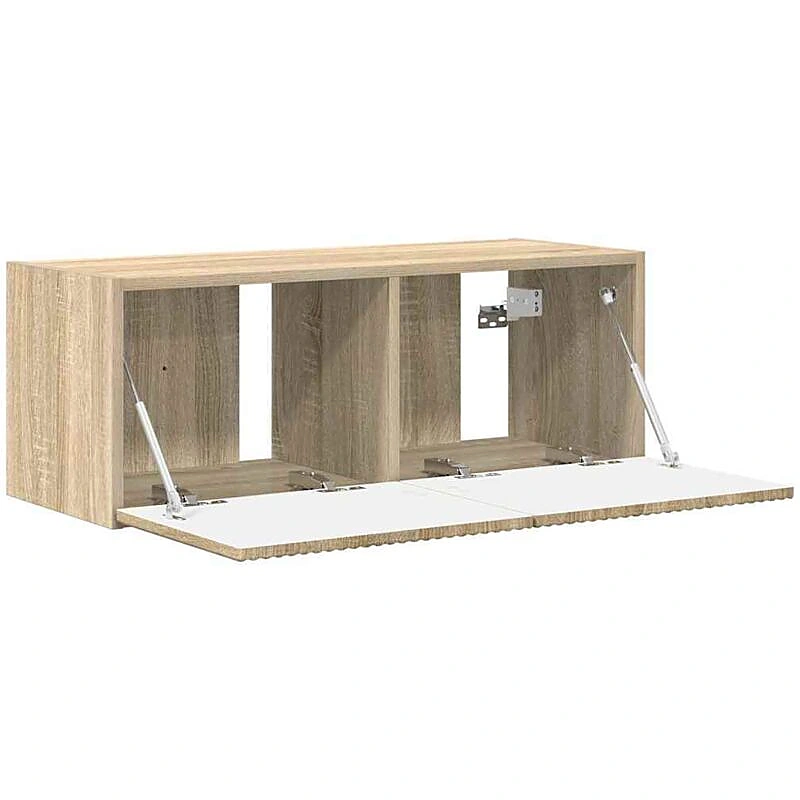 Vue 5 du meuble TV suspendu Maison Chic 60 cm sonoma