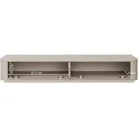 Vue 5 du meuble TV suspendu Selsey Luvio Slim 140 cm gris cachemire