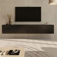 Vue 3 du meuble TV suspendu Petits-Meubles Idao 160 cm noir