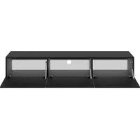 Vue 4 du meuble TV suspendu Petits-Meubles Idao 160 cm noir
